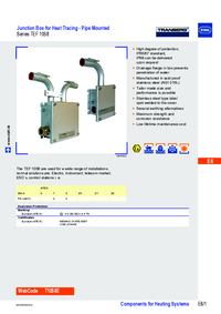 Thumbnail of document Data Sheet - TEF1058 Junction Box for Heat Tracing Pipe Mounted